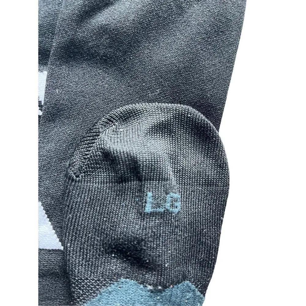 (3) pair of tall black adidas soccer socks - L